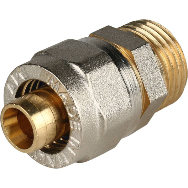 STOUT Переходник с наружной резьбой 1/2"х16 для металлопластиковых труб винтовой