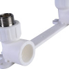 Политэк 25х1/2" Настенный комплект с наружной резьбой для смесителя для полипропиленовых труб под сварку (цвет белый)