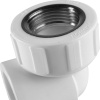 Политэк 32x1" Угольник с внутренней резьбой для полипропиленовых труб под сварку (цвет белый)