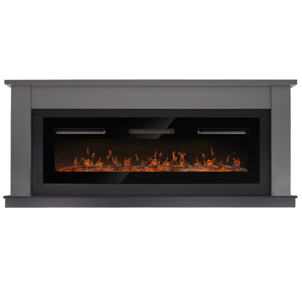 Каминокомплект: Очаг Electrolux Infinity EFP/P-1600ULS N, портал Canto Long графит, черный