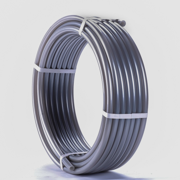 Труба ROMMER PEX из сшитого полиэтилена с кислородным слоем, серая, 32х4,4 (бухта 50 метров), RPX-0001-003244