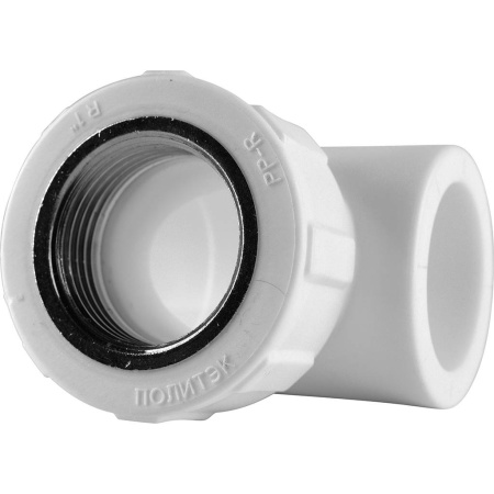 Политэк 32х1" Тройник с внутренней резьбой для полипропиленовых труб под сварку (цвет белый)