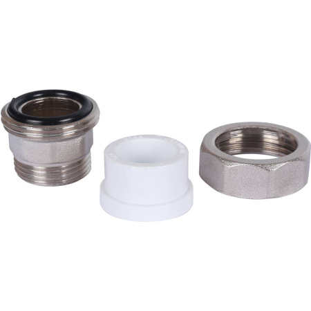 Политэк 20х3/4" Муфта разъемная с наружной резьбой для полипропиленовых труб под сварку (цвет белый)