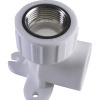 Политэк 25х3/4" Угольник с внутренней резьбой с креплением для полипропиленовых труб под сварку (цвет белый)