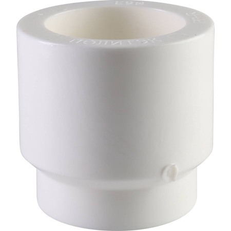 Политэк 63х40 Муфта переходная внутр./наруж. для полипропиленовых труб под сварку (цвет белый)