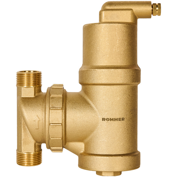 Сепаратор воздуха ROMMER поворотный ВР 3/4 корпус- латунь, RFW-0070-259520