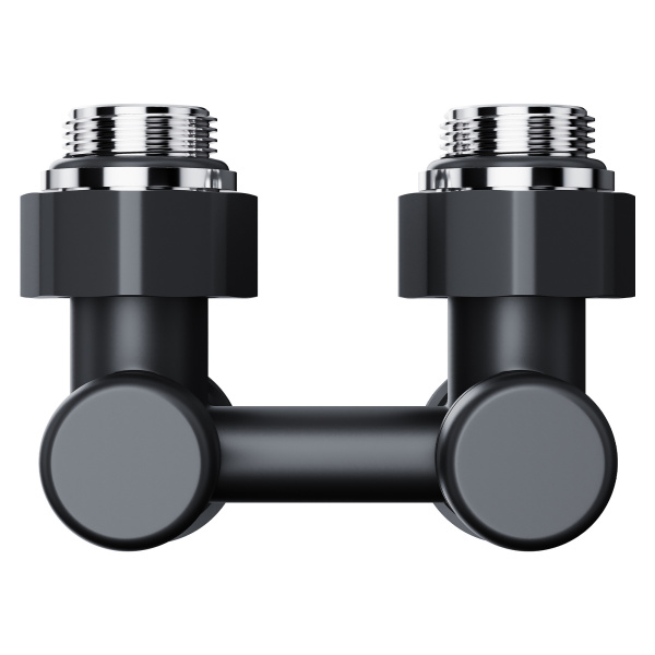 Узел нижнего подключения Royal Thermo Design угловой 1/2"х3/4" EK (черный)