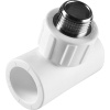 Политэк 25x1/2" Тройник с наружной резьбой для полипропиленовых труб под сварку (цвет белый)
