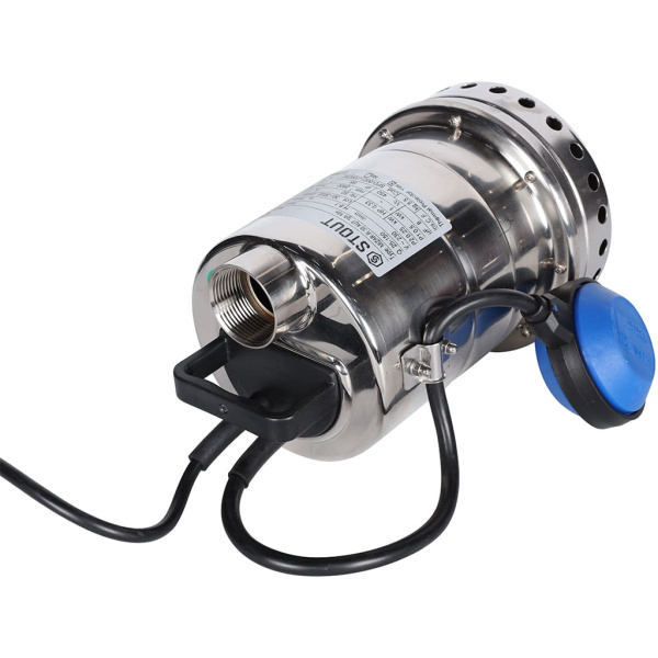 STOUT SPD-0001-200250 насос дренажный с поплавком, кабель 10 м, 230V, Q=150 л/мин, H=7,2 м