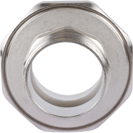 Политэк Политэк White fittings 63х2" Муфта разъемная с наружной резьбой для полипропиленовых труб под сварку (цвет белый)