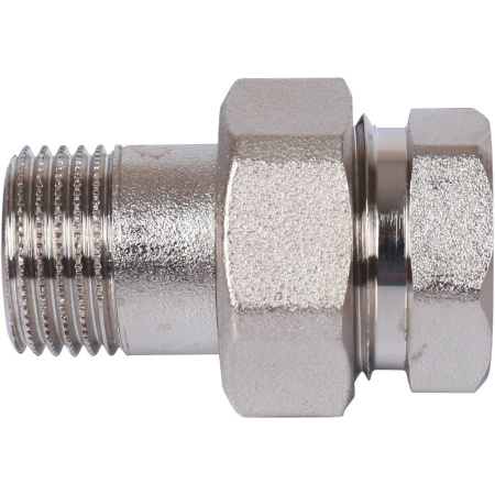 STOUT Разъемное соединение "американка" ВН, никелированное, уплотнение под гайкой по плоскости, 1/2?