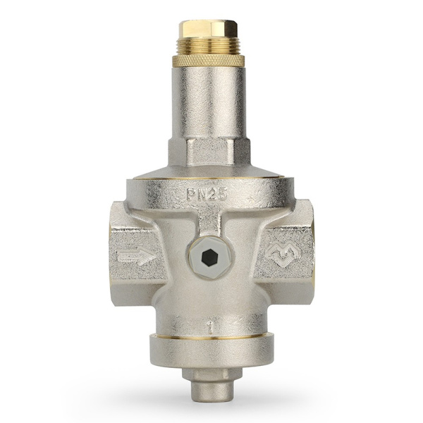 Редуктор давления VARMEGA 1", PN25, мембранный, с присоединением к манометру, VM12803