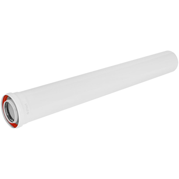 STOUT SCR-8012-001000 STOUT Удлинитель дымохода конденсац. коакс. D80(п-м)/125(п-м), L1000, SCR-8012-001000