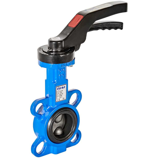 Затвор дисковый поворотный FAF Valve 3550 DN 050 PN 16 межфланцевый из чугуна EPDM с рукояткой, 3550050