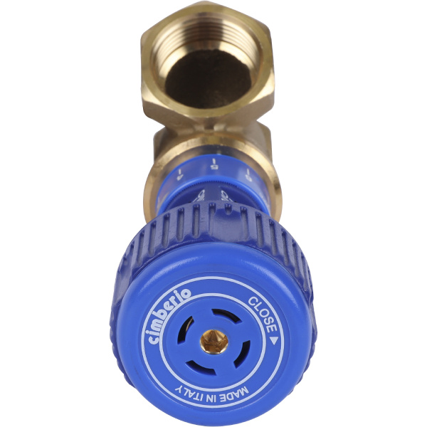 Клапан балансировочный ручной 727ОТ 1 обычн. латунь Kvs=11,76 PN20 BB без изм. ниппелей Cimberio