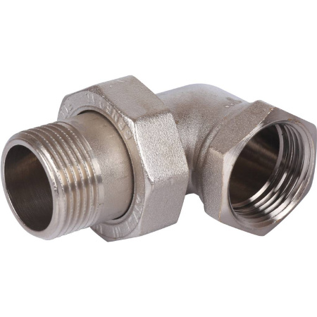 STOUT Разъемное угловое соединение "американка" ВН, никелированное 1"