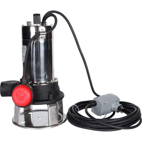 STOUT SPD-0004-211100 насос дренажный с режущим механизмом, с полавком, корпус-чугун, кабель 10 м, 230V, Q=150 л/мин, H=14,5