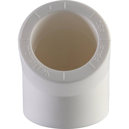 Политэк d=32 Угольник 45* для полипропиленовых труб под сварку (цвет белый)