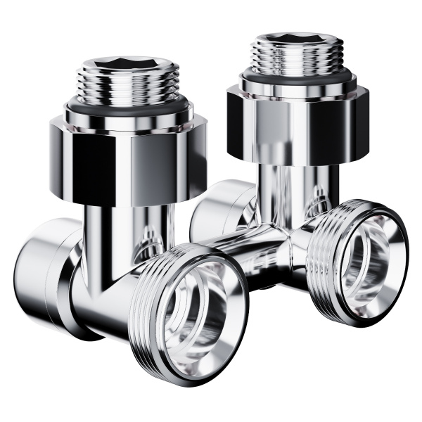Узел нижнего подключения Royal Thermo Design угловой 1/2"х3/4" EK (хром)