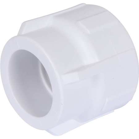 Политэк 32х1" Муфта комбинированная внутр. резьба для полипропиленовых труб под сварку (цвет белый)