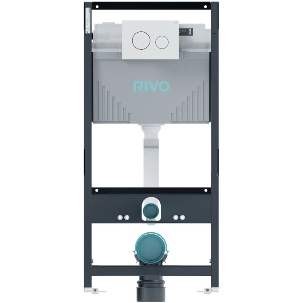 Инсталляция для унитаза со сливным баком RIVO Set A + Панель смыва RIVO Touch Neo Белый глянцевый, 200001.3