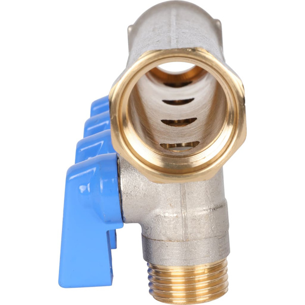 STOUT SMB 6211 341204 STOUT Коллектор с шаровыми кранами 3/4 , 4 отвода 1/2 (синие ручки)