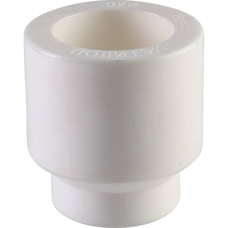 Политэк 40х20 Муфта переходная внутр./наруж. для полипропиленовых труб под сварку (цвет белый)