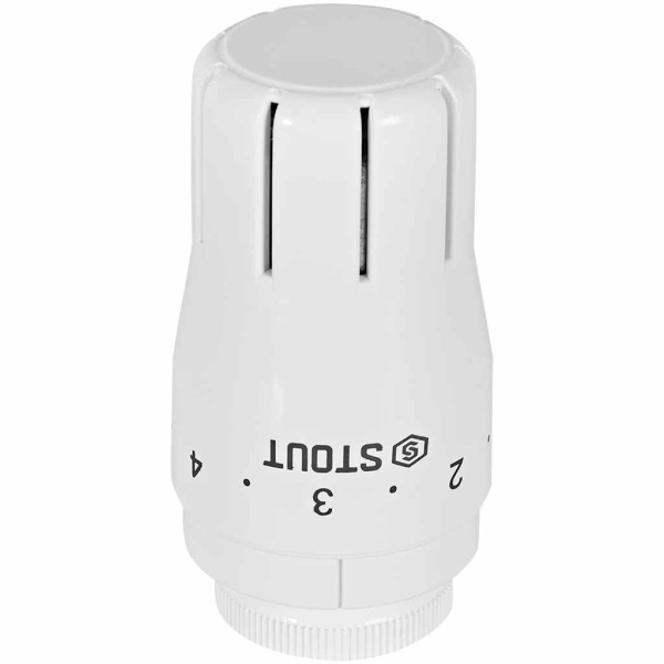 Комплект клапанов термостатических STOUT Design белый, угловой 1/2, SVTDK-0002-000015W