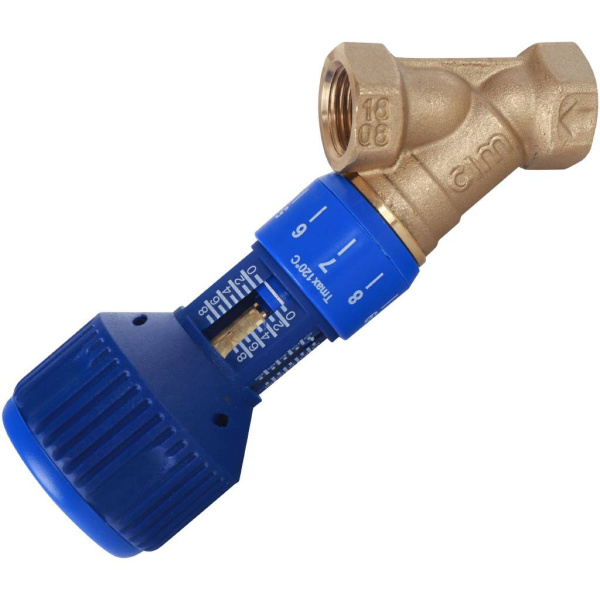 Cimberio Клапан балансировочный ручной 727ОТ 1/2 обычн. латунь Kvs=3,91 PN20 BB без изм. ниппелей Cimberio