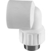 Политэк 32x3/4" Угольник с наружной резьбой для полипропиленовых труб под сварку (цвет белый)