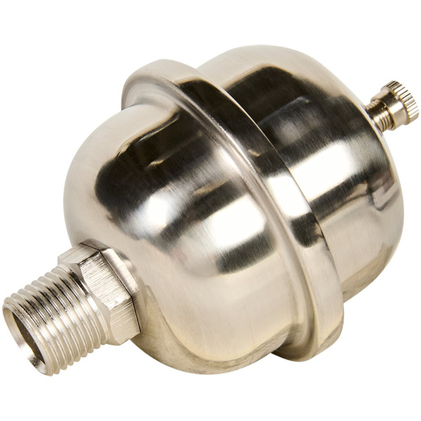 Компенсатор гидроудара ROMMER мембранный, нар.р., 1/2 , никель, RVS-1001-000015