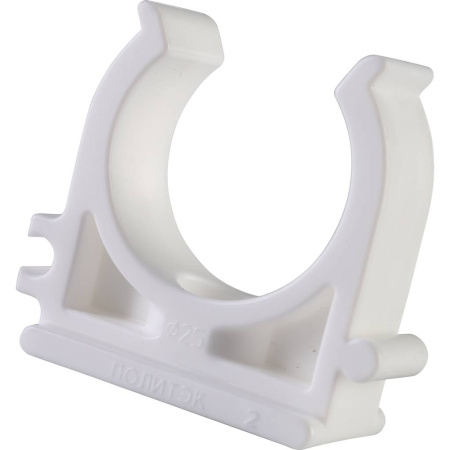 Политэк d=25 Крепление для полипропиленовых труб под сварку (цвет белый)