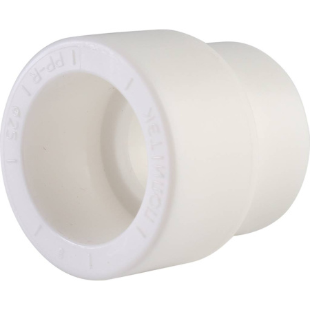 Политэк 25х20 Муфта переходная внутр./внутр. для полипропиленовых труб под сварку (цвет белый)