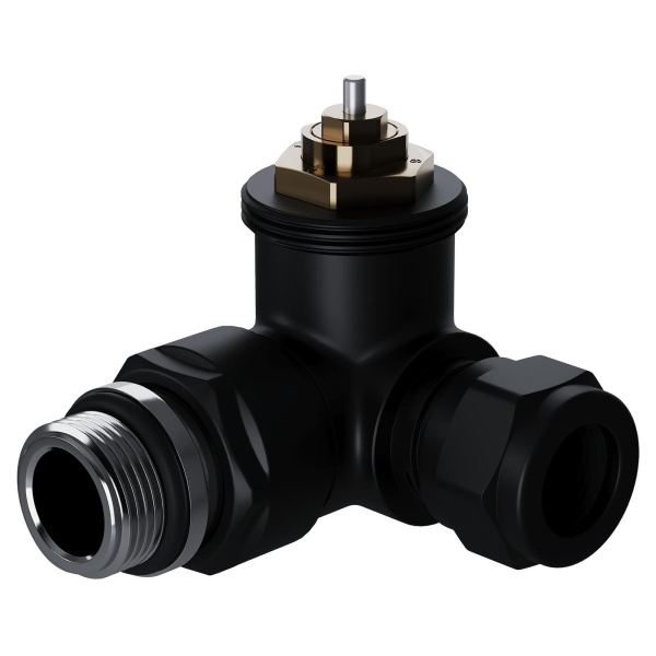 Набор термостатический трехосевой Royal Thermo Design Pro 15мм М30х1,5 (Черный)