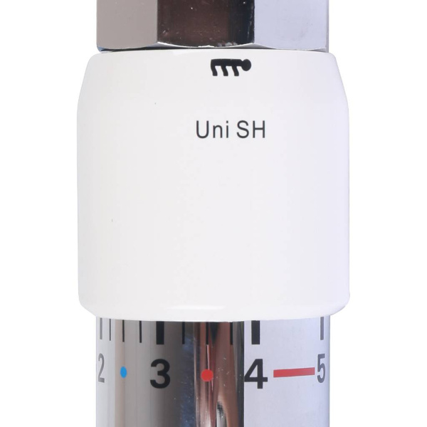 OVENTROP Головка термостатическая Uni SH белая/хромированная