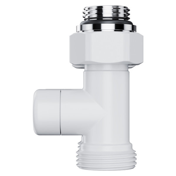 Узел нижнего подключения Royal Thermo Design прямой 1/2"х3/4" EK (белый)