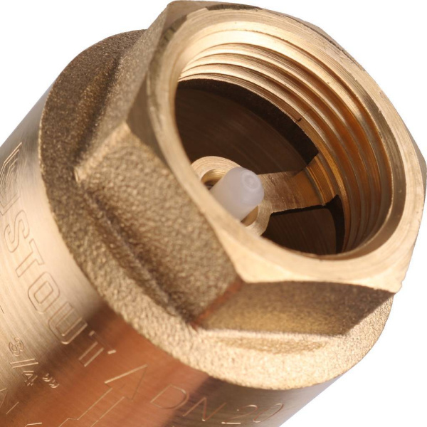 SVC-0012-000020 STOUT 3/4 Клапан обратный пружинный муфтовый с пластиковым седлом