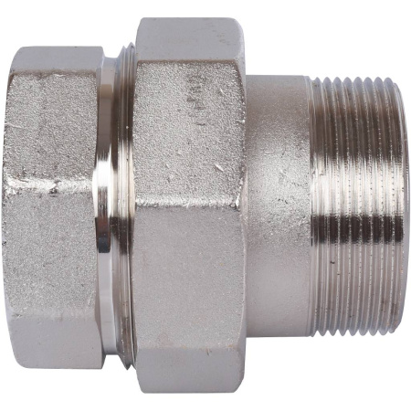 STOUT Разъемное соединение "американка" ВН, никелированное, уплотнение под гайкой по плоскости, 2?