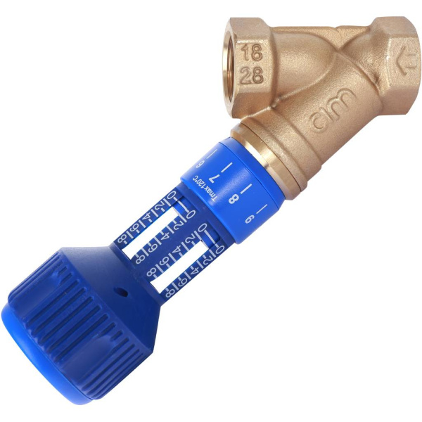 Cimberio Клапан балансировочный ручной 727ОТ 3/4 обычн. латунь Kvs=7,28 PN20 BB без изм. ниппелей Cimberio