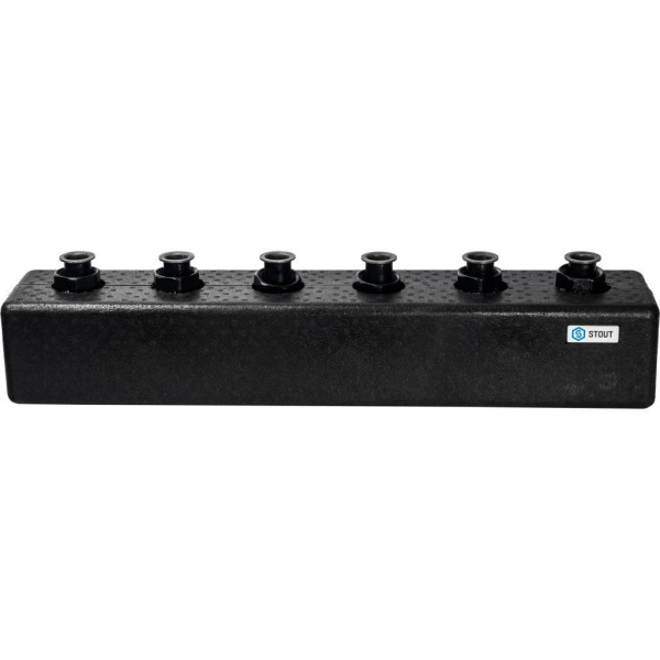 STOUT SDG-0017 Стальной распределительный коллектор 3(5) отопительных контура. В теплоизоляции DN 25