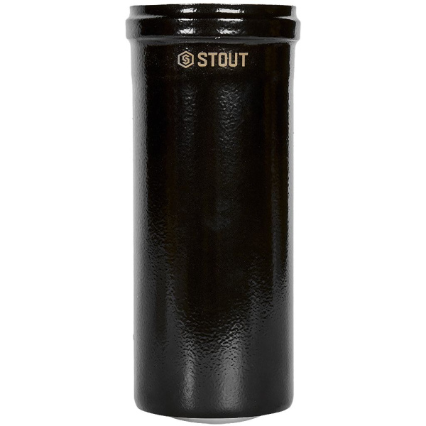 STOUT SCR-8610-600250 STOUT Удлинитель дымохода конденсац. коакс. D60(п-м)/100(п-м), L250, ЧЕРНЫЙ, SCR-8610-600250