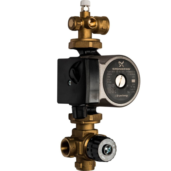 *SDG-0020-001002 STOUT Насосно-смесительный узел с термостатическим клапаном; Grundfos UPSO 25-65 130
