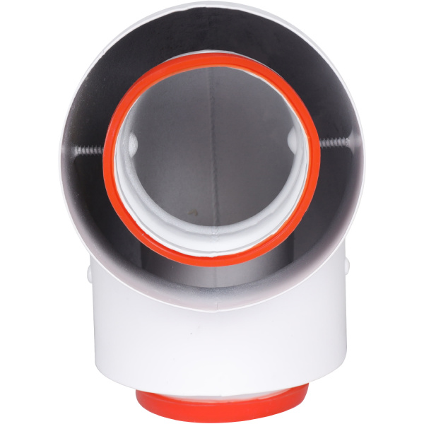 ROMMER RCA-6010-210190 Начальный участок 90 гр. 60/100 (Baxi (кроме ECO Nova/Classic), Ariston, Vaillant, Viessmann, Kiturami, Mizudo, Beretta, Oasis, Wolf, Haier, Tiberis, DeDietrich, Arderia ) хомут в комплекте + втулка D60 L-50