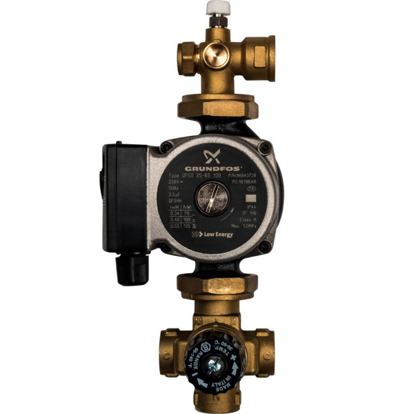 *SDG-0020-001002 STOUT Насосно-смесительный узел с термостатическим клапаном; Grundfos UPSO 25-65 130