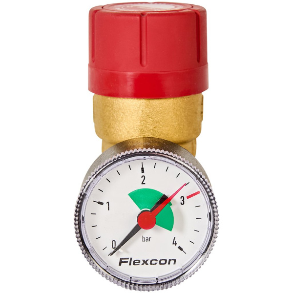 Распродажа: *27686 Flamco Предохранительный клапан с манометром'Prescomano 1/2 x 3/4 - 3bar TRD, 27686