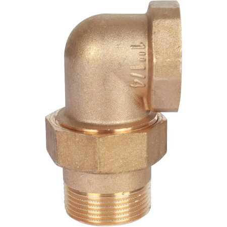 STOUT Разъемное угловое соединение "американка" ВН, уплотнение под гайкой o-ring кольцо 1"1/4