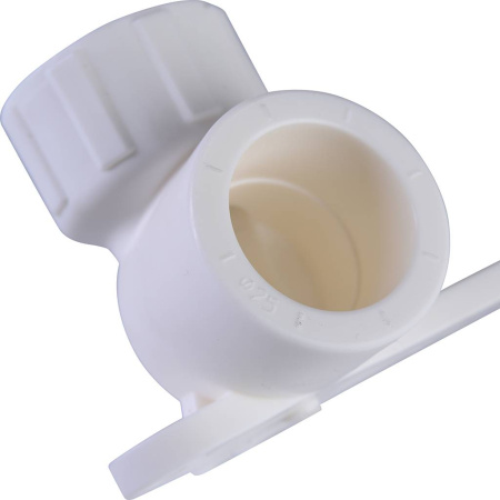 Политэк 25х1/2" Настенный комплект с внутренней резьбой для смесителя для полипропиленовых труб под сварку (цвет белый)