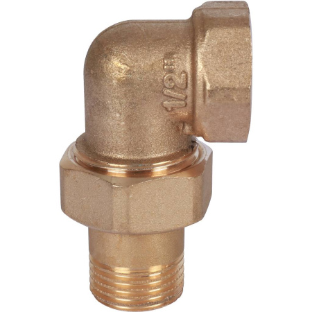 STOUT Разъемное угловое соединение "американка" ВН, уплотнение под гайкой o-ring кольцо 1/2"