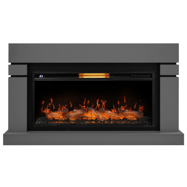 Каминокомплект: Очаг Electrolux EFP/P-4220LS, портал Lindos 42/40/36, светло-серый, р/в