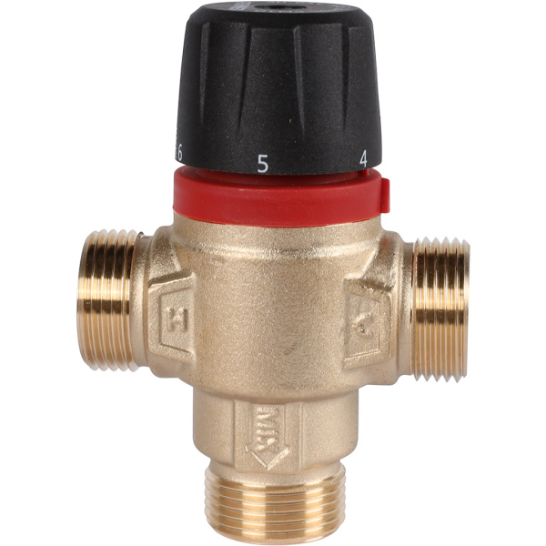 ROMMER RVM-1121-186520 ROMMER Термостатический смесительный клапан для систем отопления и ГВС 3/4  НР 30-65°С KV 1,8 (центральное смешивание)